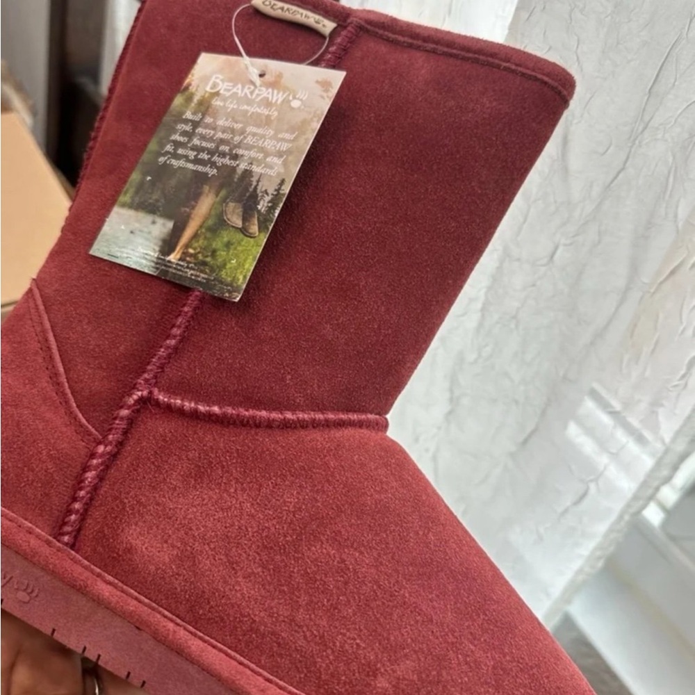 BearPaw Women's Rust Suede Winter Boots - Picture 2 of 3